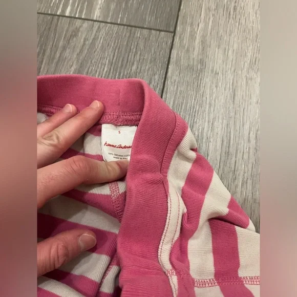 Hanna Andersson Stripe Pink PJ pants Size Small 100% Cotton - Picture 2 of 6